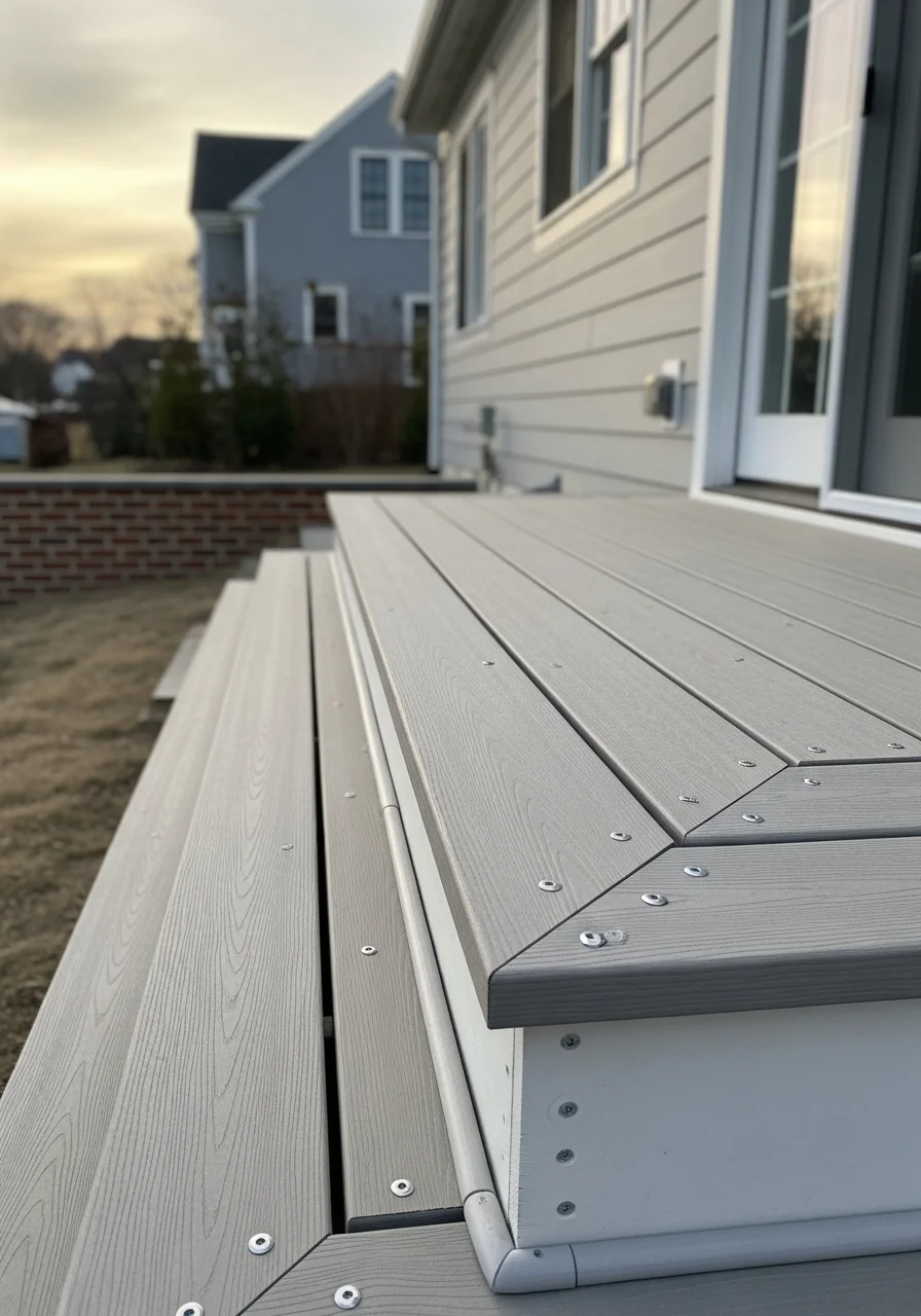 Annapolis waterfront property renovation showing updated deck and siding work.
